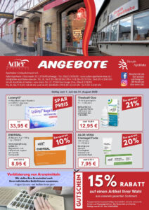 Angebote Juli + August Adler Apotheke